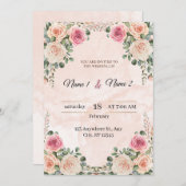 Elegant Wedding Invitation Kaart (Voorkant / Achterkant)