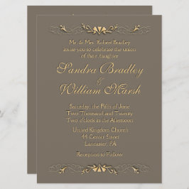 Elegant Wedding Invitation Kaart