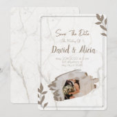 Elegant Wedding Invitation Kaart (Voorkant / Achterkant)