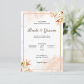 Elegant Wedding Invitation Kaart (Staand voorkant)