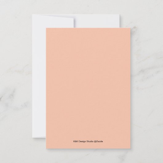 Elegant Wedding Invitation Kaart (Achterkant)