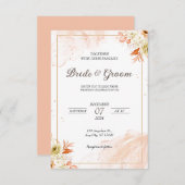 Elegant Wedding Invitation Kaart (Voorkant / Achterkant)