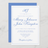 Elegant Wedding Invitation Kaart (Voorkant / Achterkant)