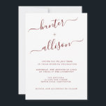 Elegant Wedding Invitation Kaart<br><div class="desc">Het romantische, minimalistische design is voorzien van een mooie en elegante typografie op een witte achtergrond met een schone en eenvoudige look. Bespaar papier door de gegevens op de achterkant van de trouwuitnodiging op te nemen in plaats van op een aparte verblijfskaart. Omvat ook de informatie RSVP als uw gast...</div>
