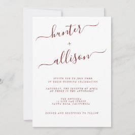 Elegant Wedding Invitation Kaart