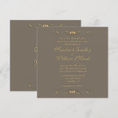 Elegant Wedding Invitation Kaart (Voorkant / Achterkant)