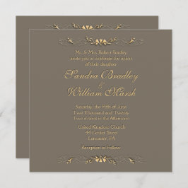 Elegant Wedding Invitation Kaart