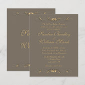 Elegant Wedding Invitation Kaart (Voorkant / Achterkant)
