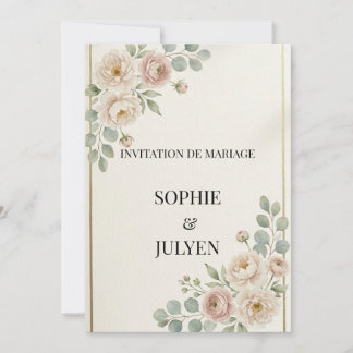 Elegant Wedding Invitation Kaart