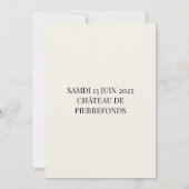 Elegant Wedding Invitation Kaart (Achterkant)