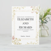 Elegant Wedding Invitation Kaart (Staand voorkant)