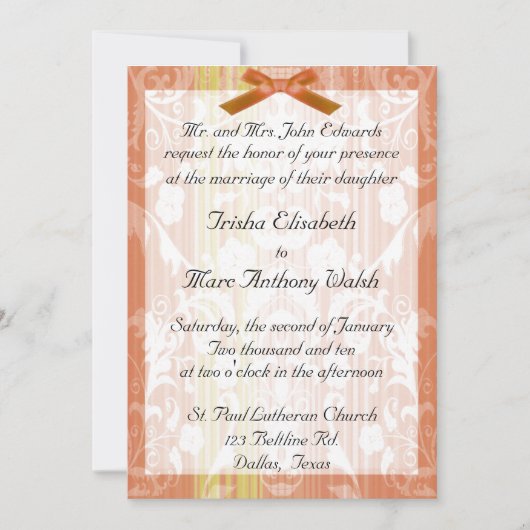 Elegant Wedding Invitation Kaart (Voorkant)