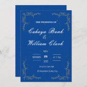 Elegant WEDDING INVITATION Kaart (Voorkant / Achterkant)