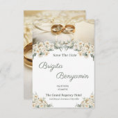 Elegant Wedding Invitation Kaart (Voorkant / Achterkant)