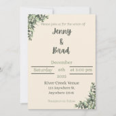 Elegant wedding invitation  kaart (Voorkant)