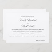 Elegant Wedding Invitation Kaart (Voorkant / Achterkant)