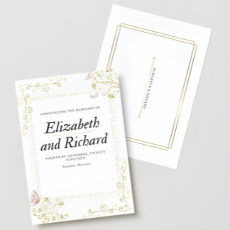 Elegant Wedding Invitation Kaart
