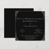 Elegant Wedding Invitation Kaart (Voorkant / Achterkant)
