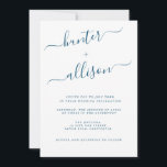 Elegant Wedding Invitation Kaart<br><div class="desc">Het romantische minimalistische ontwerp heeft een mooie en elegante typografie op een witte achtergrond met een schone en eenvoudige look. Bewaar papier door de details op de achterkant van de huwelijksuitnodiging op te nemen in plaats van op een afzonderlijke behuizingskaart. Voeg ook de RSVP-informatie toe als uw gast elektronisch reageert...</div>