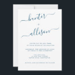 Elegant Wedding Invitation Kaart<br><div class="desc">Het romantische minimalistische ontwerp heeft een mooie en elegante typografie op een witte achtergrond met een schone en eenvoudige look. Bewaar papier door de details op de achterkant van de huwelijksuitnodiging op te nemen in plaats van op een afzonderlijke behuizingskaart. Voeg ook de RSVP-informatie toe als uw gast elektronisch reageert...</div>