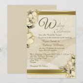 Elegant Wedding Invitation Kaart (Voorkant / Achterkant)