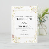 Elegant Wedding Invitation Kaart (Staand voorkant)