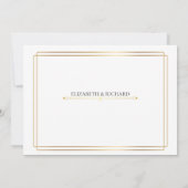Elegant Wedding Invitation Kaart (Achterkant)