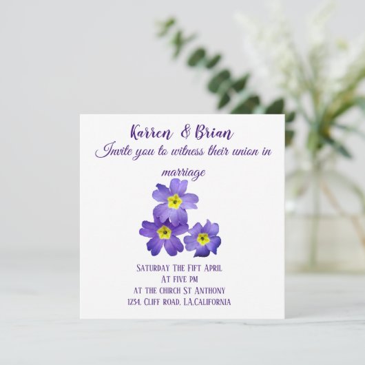 Elegant Wedding Invitation Kaart (Staand voorkant)