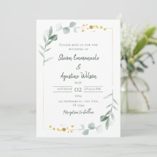 Elegant Wedding Invitation Kaart