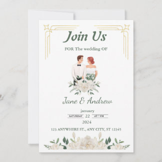 Elegant Wedding Invitation Kaart