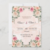 Elegant Wedding Invitation Kaart (Voorkant)
