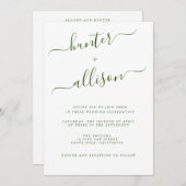 Elegant Wedding Invitation Kaart (Voorkant / Achterkant)