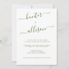 Elegant Wedding Invitation Kaart