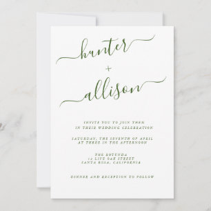 Elegant Wedding Invitation Kaart