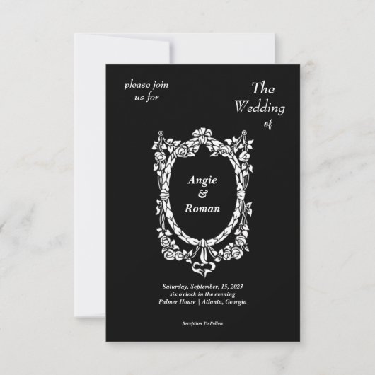 Elegant Wedding Invitation Kaart (Voorkant)