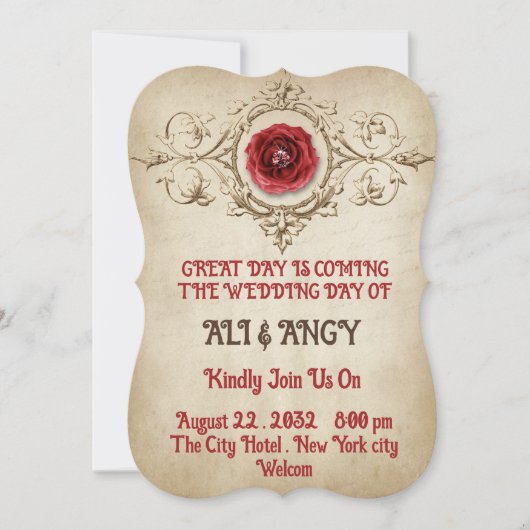 Elegant Wedding Invitation Kaart (Voorkant)