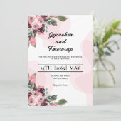 Elegant Wedding Invitation Kaart Colour Design Tem (Staand voorkant)