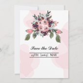 Elegant Wedding Invitation Kaart Colour Design Tem (Achterkant)