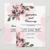 Elegant Wedding Invitation Kaart Colour Design Tem (Voorkant / Achterkant)