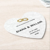 Elegant Wedding Invitation Kartonnen Onderzetters (Gekanteld)