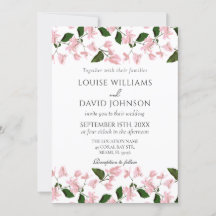 Elegant Wedding Invitation met Bougainvillea