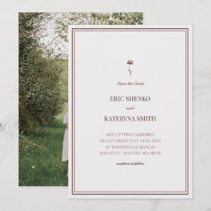 Elegant Wedding Invitation met Neutral Colors Kaart