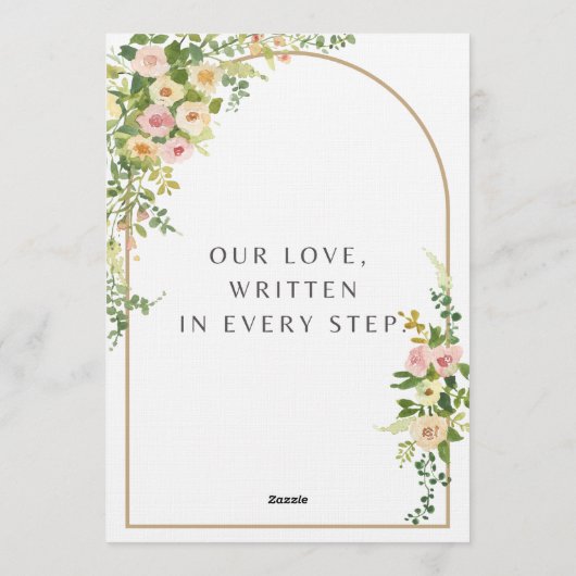 Elegant Wedding Invitation | Modern Romantic  Kaart (Achterkant)