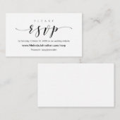 Elegant Wedding Invitation, online RSVP antwoord Informatiekaartje (Voorkant / Achterkant)