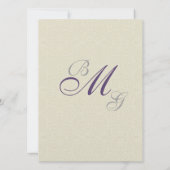 Elegant Wedding Invitation - Paarse Elegant Iris Kaart (Achterkant)