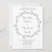 Elegant Wedding Invitation Sage Floral Wreath Kaart (Voorkant)