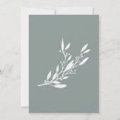 Elegant Wedding Invitation Sage Floral Wreath Kaart (Achterkant)