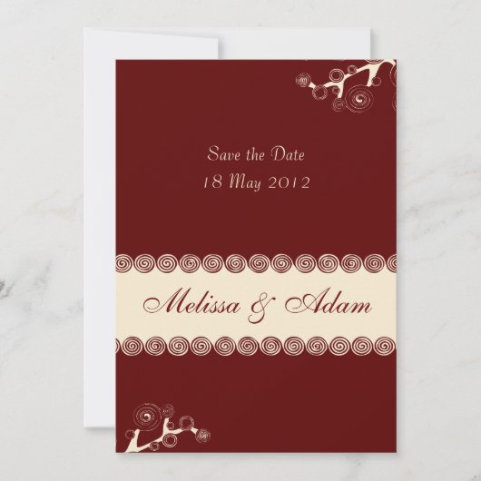 Elegant Wedding Invitation Save The Date (Voorkant)