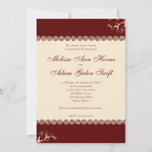 Elegant Wedding Invitation Save The Date (Achterkant)