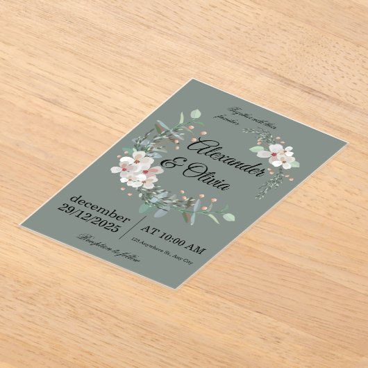 Elegant Wedding Invitation – Simple and Luxurious  Acryl Uitnodigingen (Laagn)